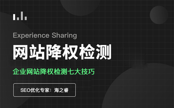 企業網站降權檢測七大技巧